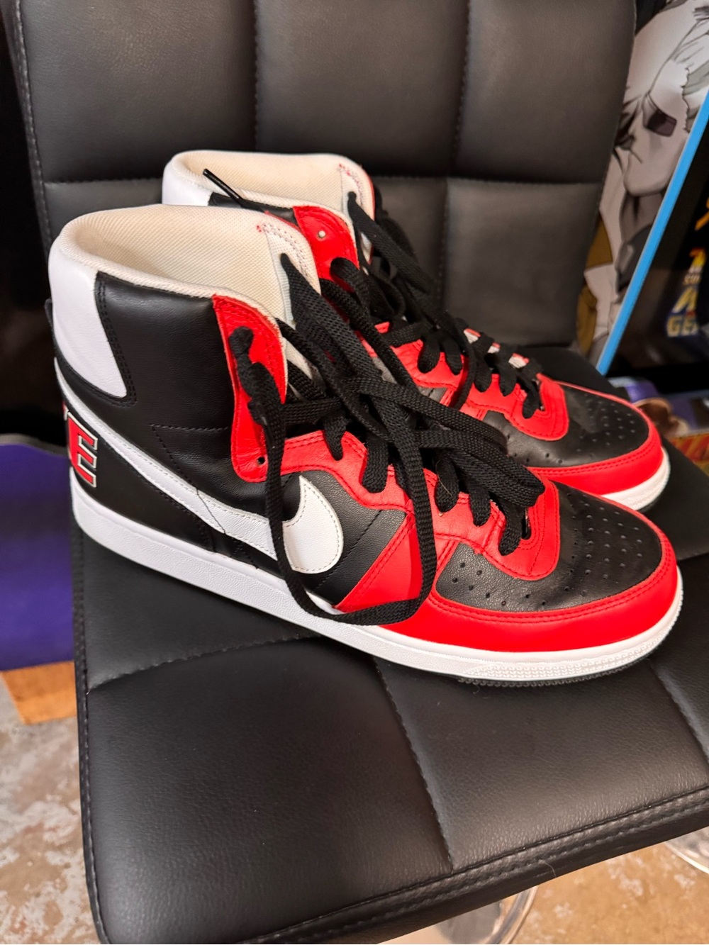 Nike Terminator High- Men's High-Top Athletic Shoes in Black, Red, White